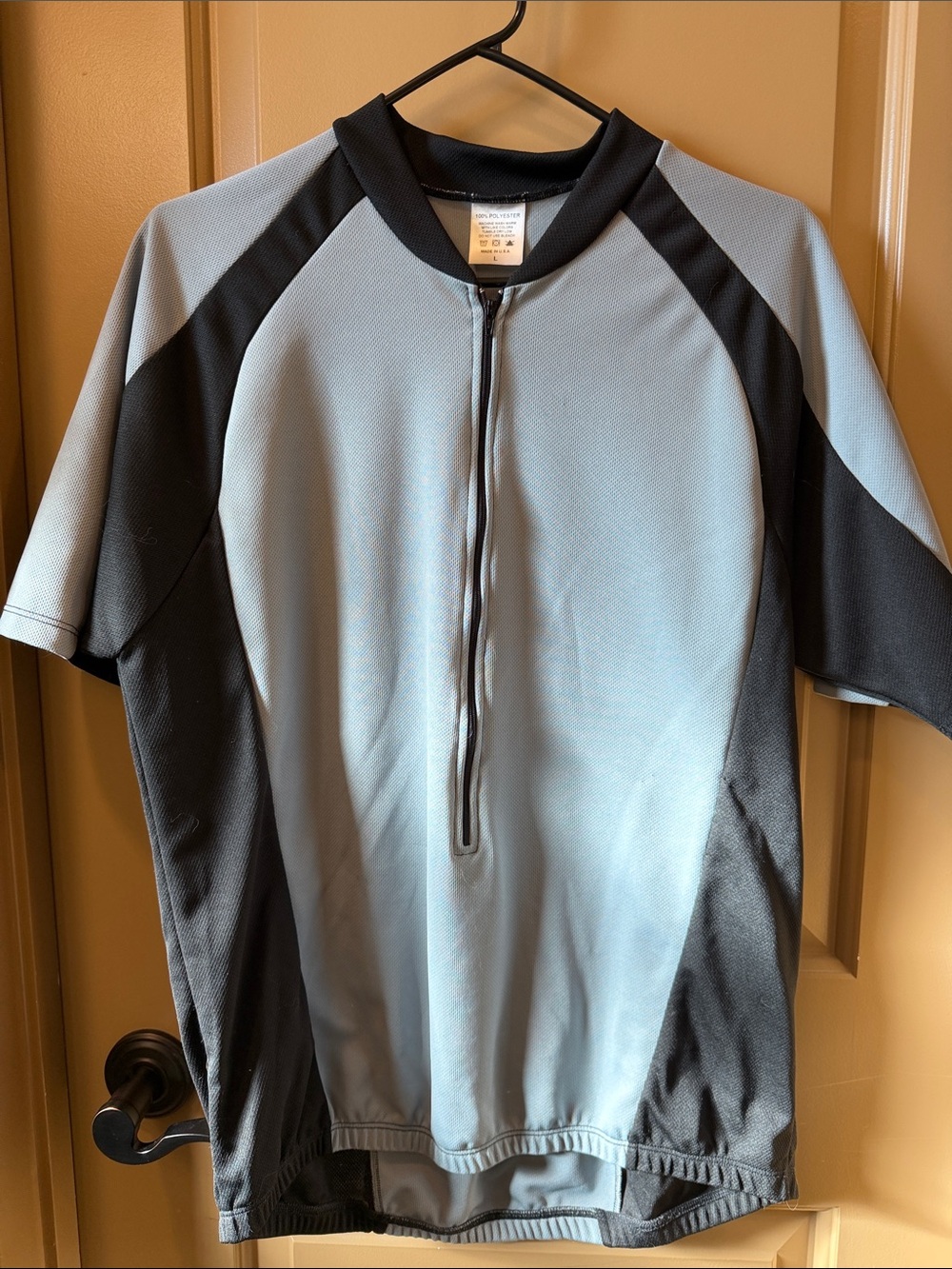 Men's Short-Sleeve Cycling Shirt - Light Gray/Black